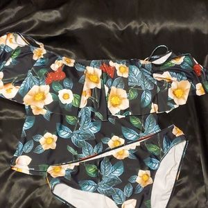 rosegal  2 piece swim suit with flounce